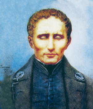 painting of Louis Braille