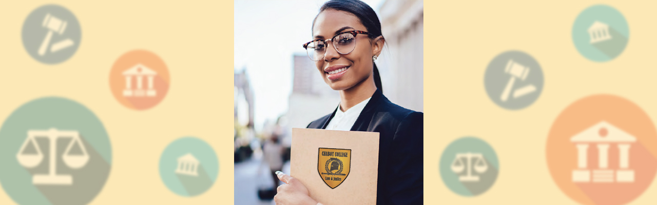 Paralegal holding folder