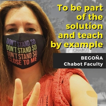 Begona Chabot faculty: to be part of the solution and teach by example