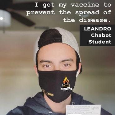 Leandro Chabot Student: I got vaccinated to prevent the spread of covid.