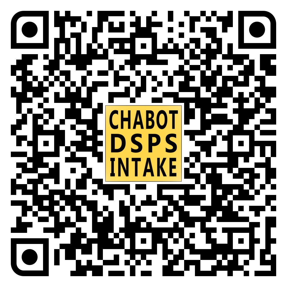 QR Code to DSPS Intake form