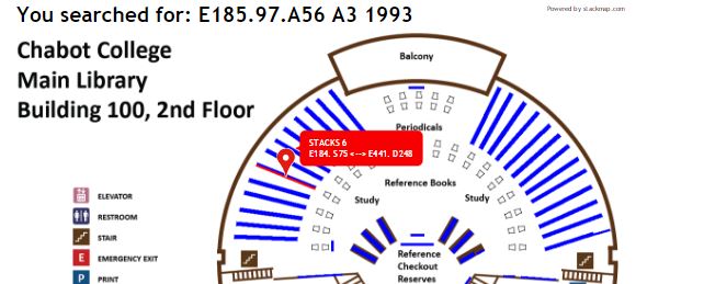 Map showing where book is located.