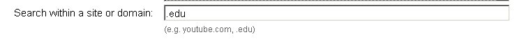 Google Search Limited by Domain to .edu